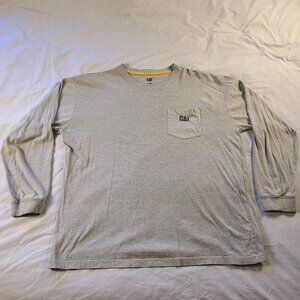 CAT Caterpillar INC Long Sleeve Shirt Men's 2XL Gray